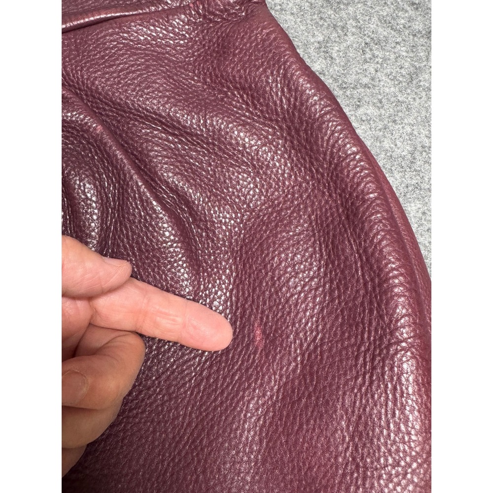 Marc Jacobs Classic Q Hillier Hobo Bag Purse Burgundy Leather - Picture 14 of 15